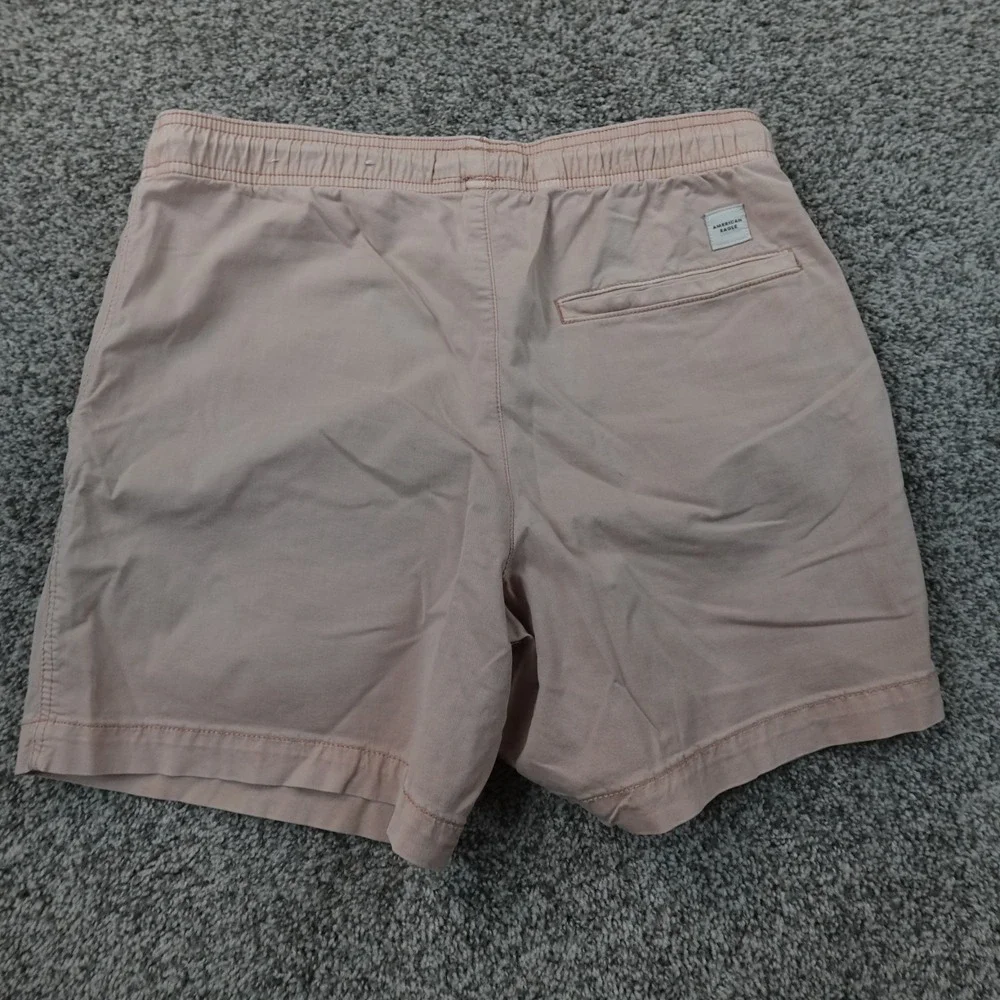 American Eagle Shorts Mens S Pink Chino Flex Stretch Drawstring Athletic Preppy